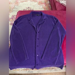 🟣🏖️ASOS DESIGN plisse longline beach shirt 👚